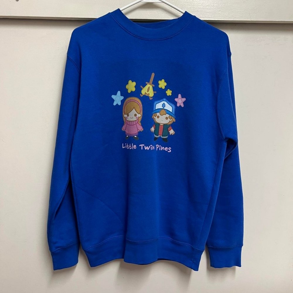 Little Twin Pines, Gravity Falls x Sanrio Inspired Sweater Royal Blue
